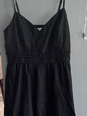 Old Navy Black Spaghetti-Strap Smocked Waist Dress